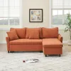 VASIP 80-inch orange corduroy...