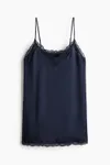 H&M Lace-trimmed Satin...