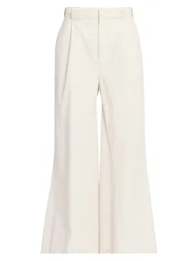 Women's Pleated Flare Pants -...