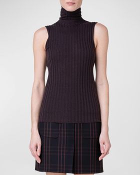 Turtleneck Sleeveless...