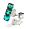 Belkin UltraCharge Pro 25W 3-in-1 Magnetic Qi2 Wireless Charging Dock, Sand