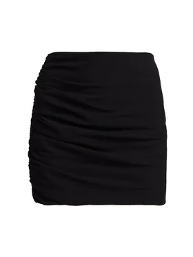 Women's Ruched Miniskirt -...