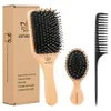 Boar Bristle Hair Brush and...