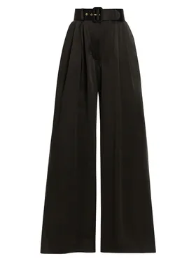 Women's Belted Pleated...