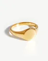 Engravable Round Signet Ring...