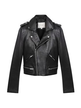 Women's Leather Biker Jacket...