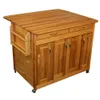 Natural Kitchen Cart With...