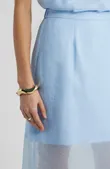 Organza Midi Pencil Skirt
