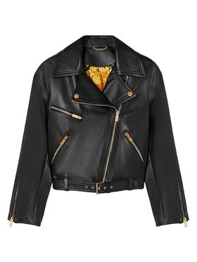 Women's Leather Biker Jacket...