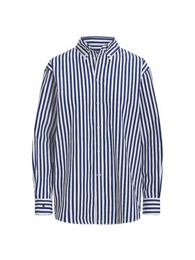 Women's Striped Button-Up...