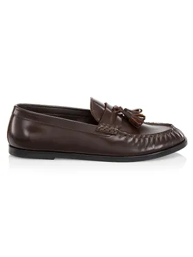 Women's Leather Loafers -...