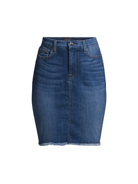 Women's Frayed Denim Pencil...