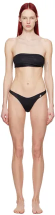 The Attico Black Strapless...