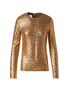 Women's Sequined Jersey Top -...