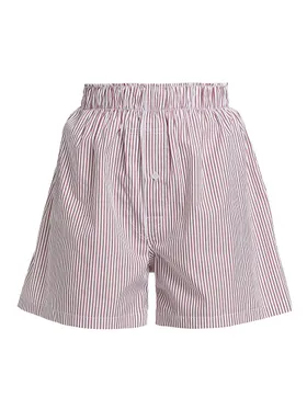 Women's Striped Cotton Shorts...