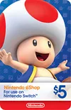 $5 Nintendo eShop Gift Card...