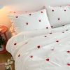 Heart Embroidery Duvet Cover...