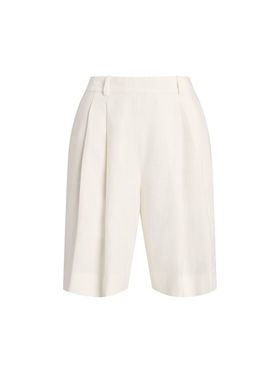 Women's Linen Tailored Shorts...