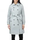 Double Breasted Hooded Trench...