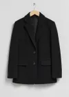 Oversized Wool Blazer - Black