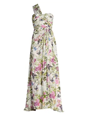 Women's Gathered Floral...