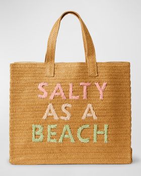 Salty as a Beach Straw Tote...
