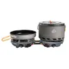 Jetboil Genesis Basecamp Camping and Overlanding Stove Cooking System with Camping Cookware Grey