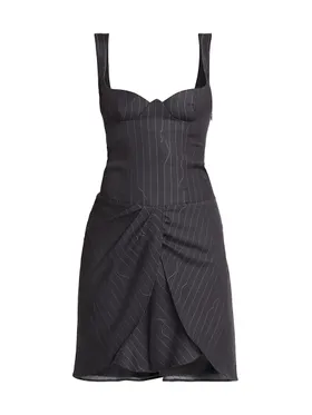 Women's Pinstripe Wool-Blend...