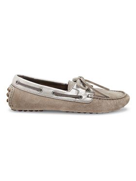 Women's Leather Loafers -...