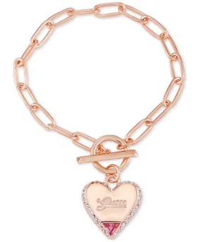Guess Rose Gold-Tone Heart...