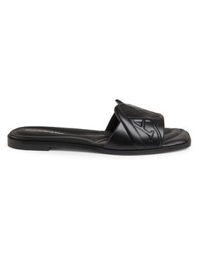 Women's Seal Leather Slides -...