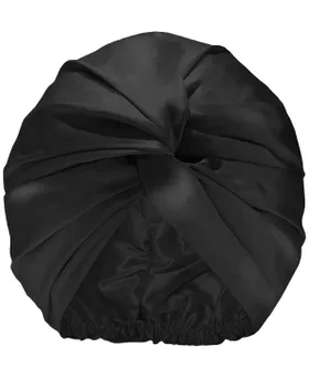 Slip Pure Silk Turban - Black