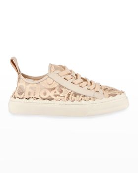 Lauren Logo Lace Low-Top...