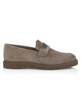 Women's Monili-Beaded Suede...