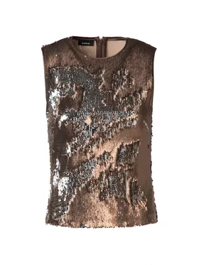 Women's Sequin Shell Tank Top...