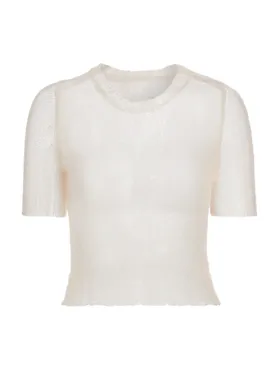 Women's Sheer Soft Knit Crop...