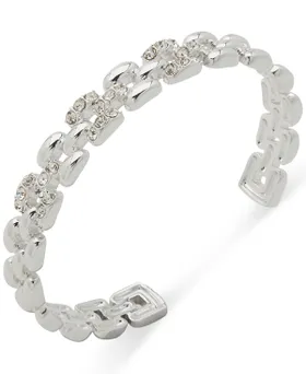 Anne Klein Silver-Tone Pave...
