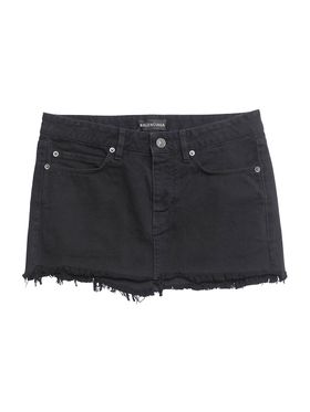 Women's Cut-Off Skirt - Black...