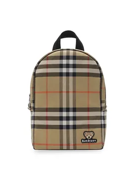 Kid's Nylon Check Backpack -...