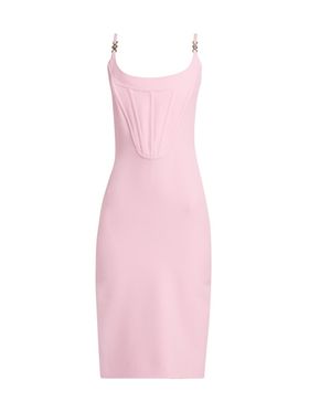 Women's Satin Sheath Dress -...