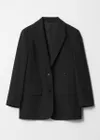 Oversized Wool Blazer - Black