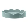 Pale Denim Blue Scallop Round...