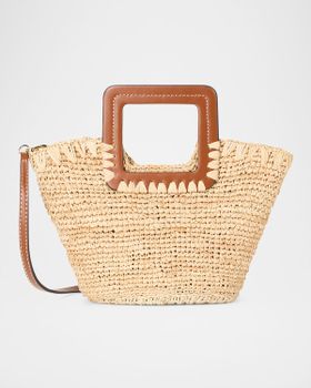 Shirley Mini Raffia Bucket Bag