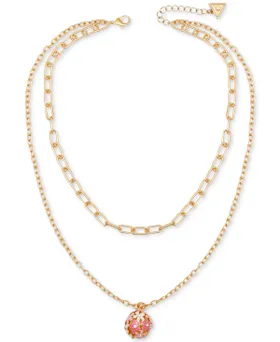 Guess Gold-Tone Flower &...