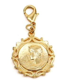 Roman Coin Chain Locket Charm