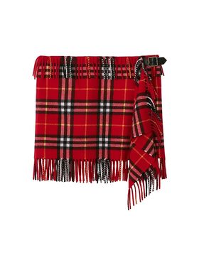 Women's Fringed Check...