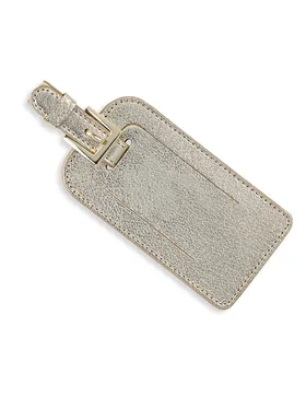 Leather Luggage Tag - White...