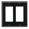 WALL PLATE DECORA 2G BLK...