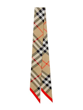 Women's Check Silk Twilly...